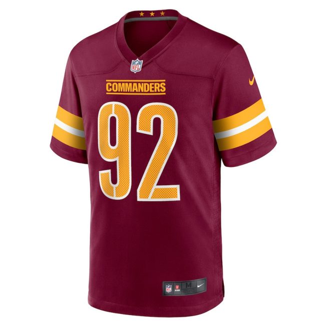 Abdullah Anderson 92 Washington Commanders Men Game Jersey - Burgundy - Image 2