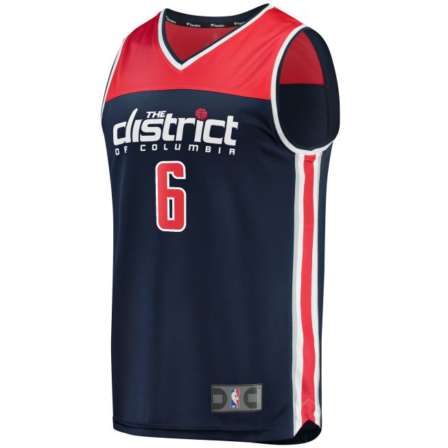 Kristaps Porzingis Washington Wizards Fanatics Youth Fast Break Player Jersey Navy - Statement Edition - Image 2