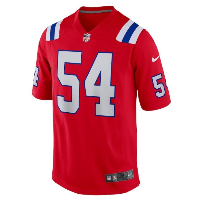 Tedy Bruschi 54 New England Patriots Men Retired Alternate Game Jersey - Red - Image 2