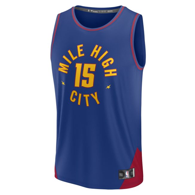 Nikola Jokic Denver Nuggets Fanatics Youth Fast Break Player Jersey - Statement Edition - Blue - Image 2