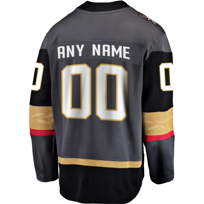 Vegas Golden Knights Fanatics Alternate Breakaway Custom Jersey - Gray - Image 3
