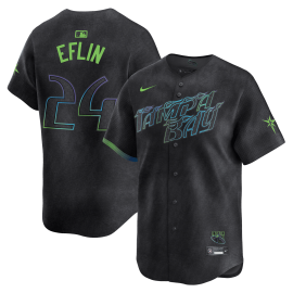 Zach Eflin 24 Tampa Bay Rays 2024 City Connect Limited Men Jersey - Charcoal