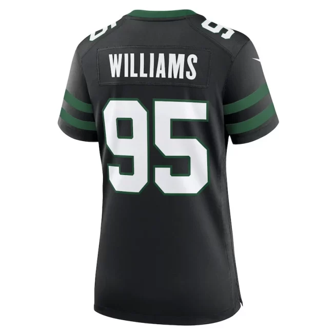 Quinnen Williams 95 New York Jets Alternate Game Women Jersey - Legacy Black - Image 3