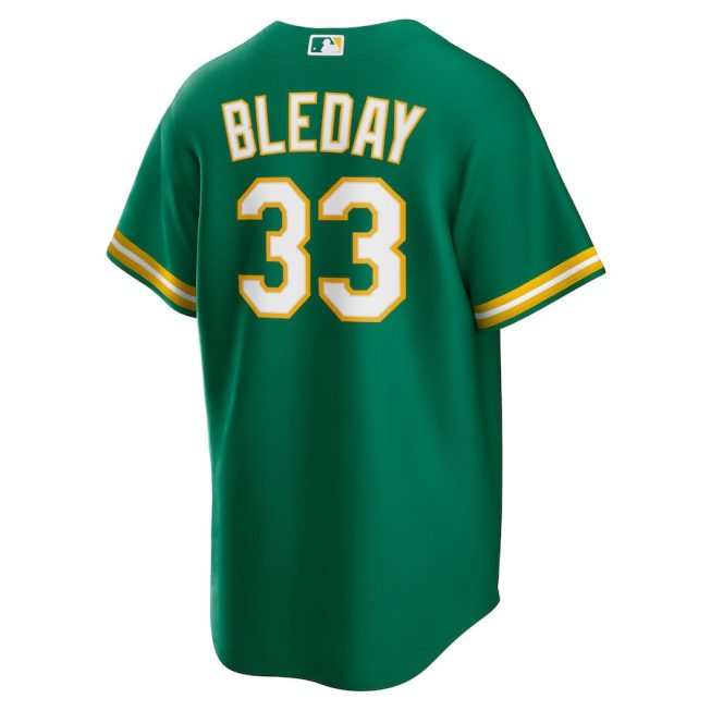JJ Bleday 33 Oakland Athletics Alternate Team Men Jersey - Kelly Green - Image 3