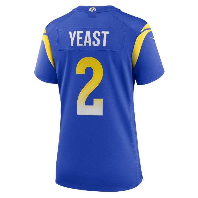 Russ Yeast Los Angeles Rams Women's Home Game Jersey - Royal - Image 3