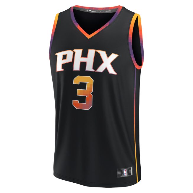 Bradley Beal Phoenix Suns Fanatics Fast Break Player Jersey - Statement Edition - Black - Image 2