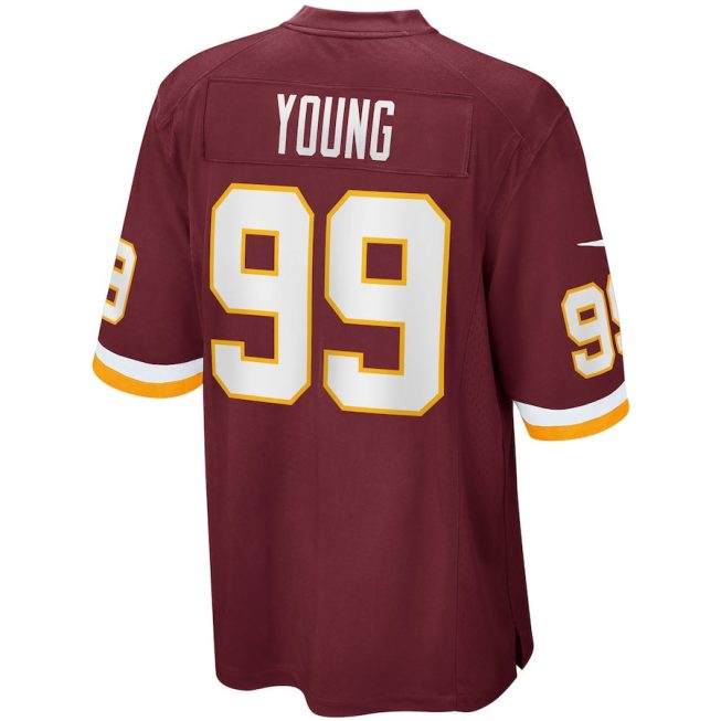 Chase Young 99 Washington Commanders Team Men Game Jersey - Burgundy - Image 3