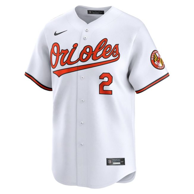 Gunnar Henderson 2 Baltimore Orioles Home Limited Player Men Jersey - White - Image 2