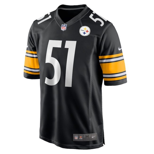 Nick Herbig 51 Pittsburgh Steelers Men Game Jersey - Black - Image 2