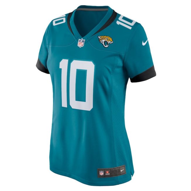 Brandon McManus 10 Jacksonville Jaguars Women Team Game Jersey - Teal - Image 2