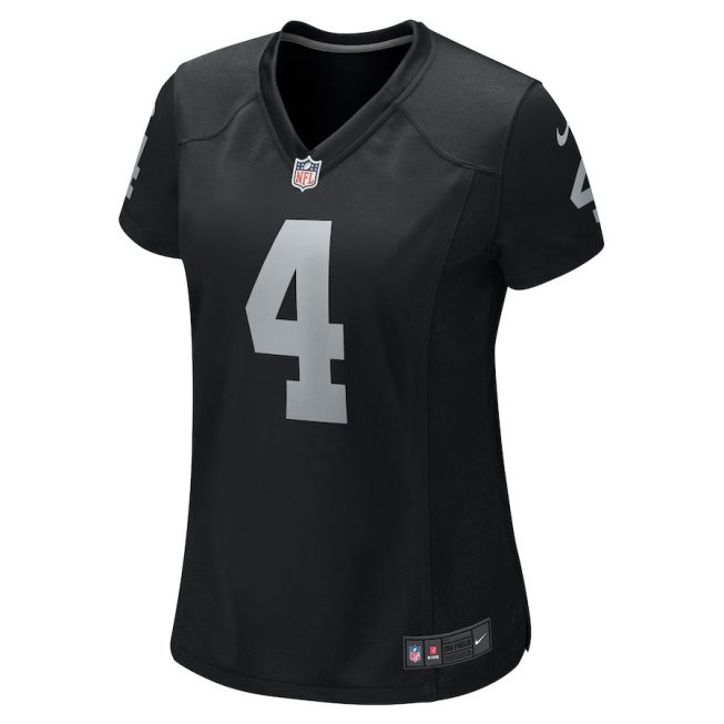 Aidan O'Connell 4 Las Vegas Raiders Women Game Jersey - Black - Image 2
