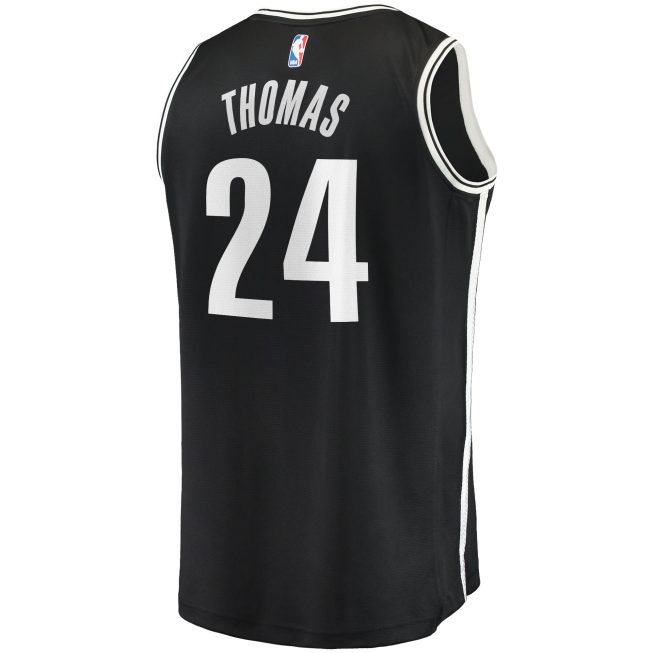 Cam Thomas Brooklyn Nets Fanatics Fast Break Replica Jersey - Icon Edition - Black - Image 3