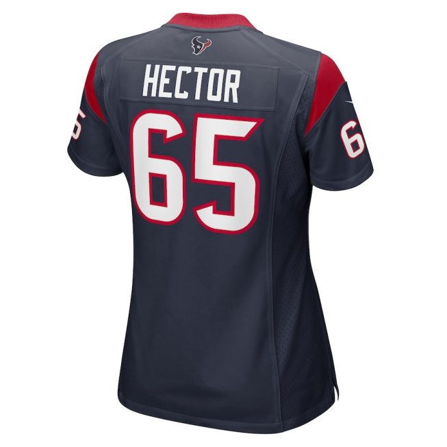 Bruce Hector 65 Houston Texans Women Game Jersey - Navy - Image 3