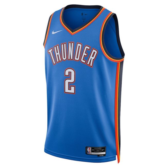 Shai Gilgeous-Alexander 2 Oklahoma City Thunder Unisex Swingman Jersey - Icon Edition - Blue - Image 2