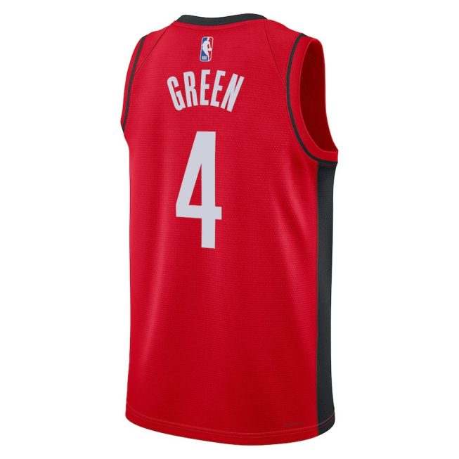 Jalen Green 4 Houston Rockets 2023/24 Icon Edition Swingman Jersey - Red - Image 3