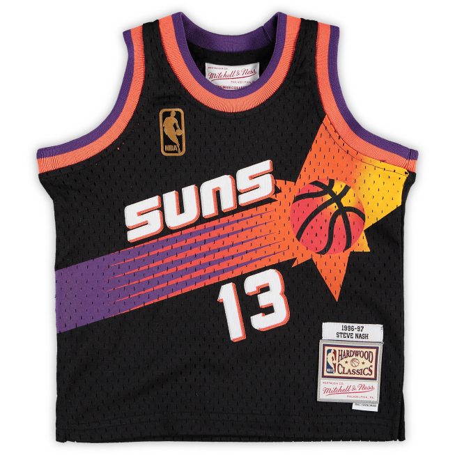 Steve Nash Phoenix Suns Mitchell & Ness Infant 1996/97 Hardwood Classics Retired Player Jersey - Black - Image 2
