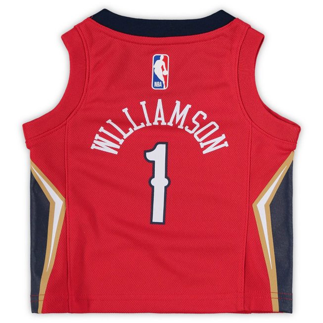 Zion Williamson New Orleans Pelicans Jordan Brand Infant 2020/21 Jersey - Statement Edition - Red - Image 3