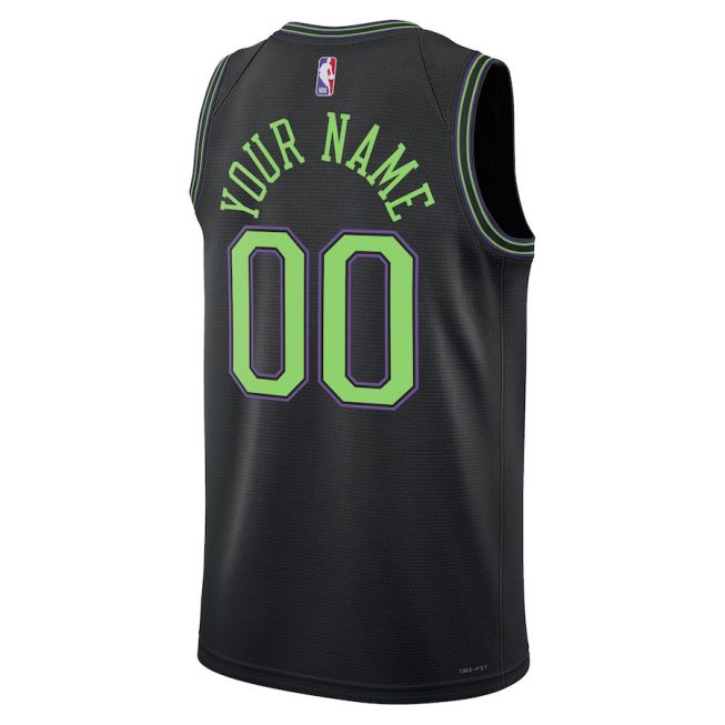 New Orleans Pelicans 2023/24 Customized Swingman Jersey - City Edition - Black - Image 3