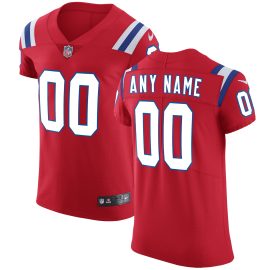 New England Patriots Vapor Untouchable Custom Elite Jersey - Red