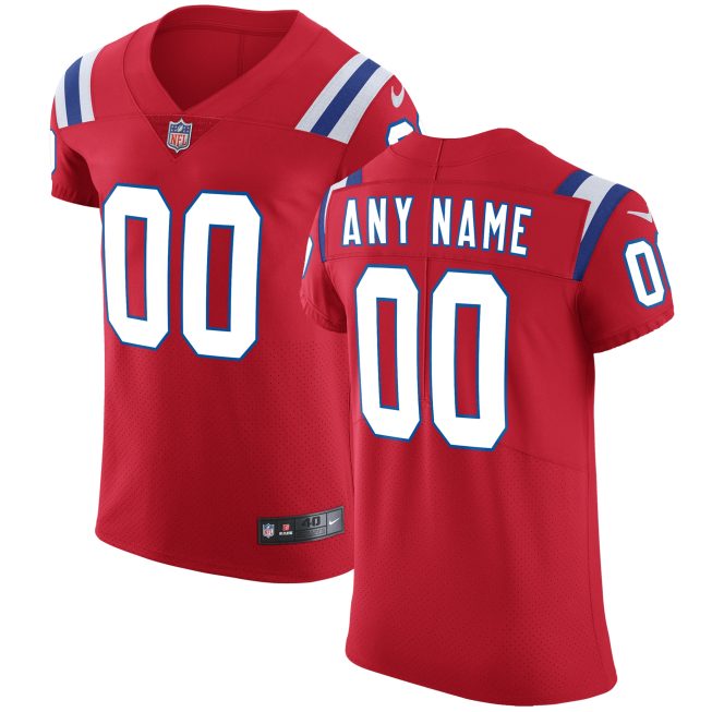 New England Patriots Vapor Untouchable Custom Elite Jersey - Red