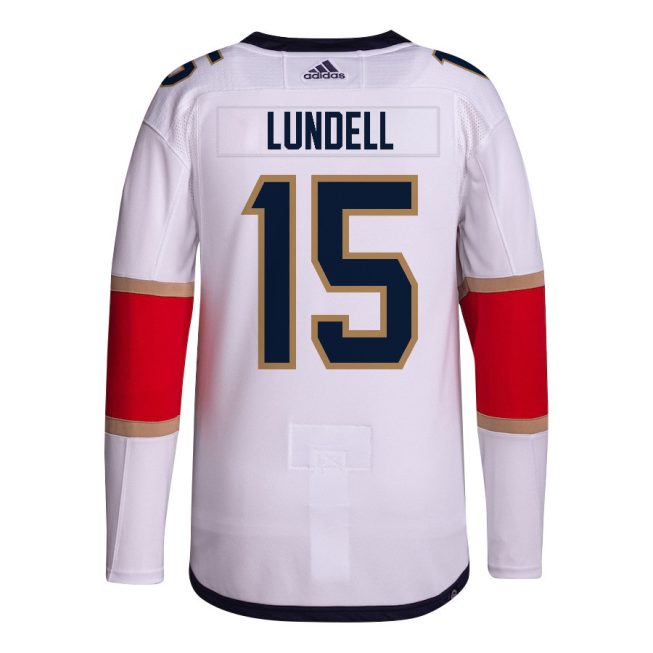 Anton Lundell 15 Florida Panthers 2024 STANLEY CUP Final Away Breakaway Jersey - Men, White - Image 3