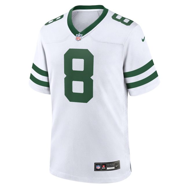 Aaron Rodgers 8 New York Jets Game YOUTH Jersey - Legacy White - Image 2