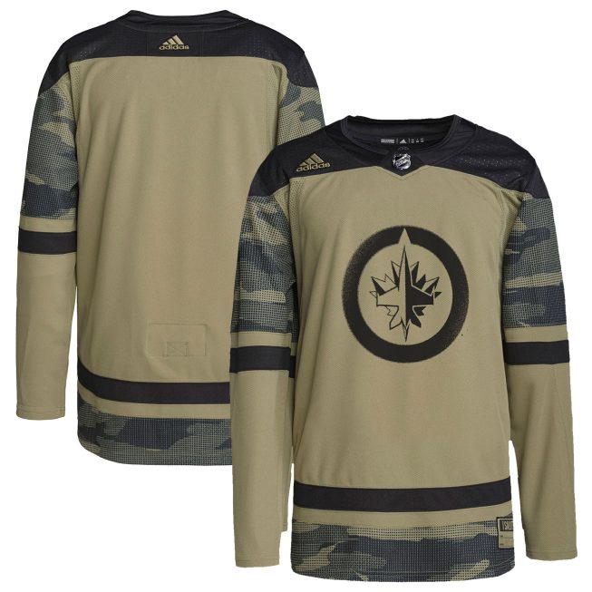 Winnipeg Jets Logo Military Appreciation Team Authentic Practice Jersey - Camo