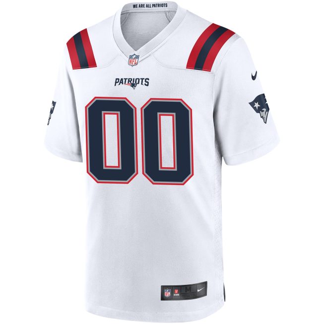 New England Patriots Custom Game Jersey - White - Image 2