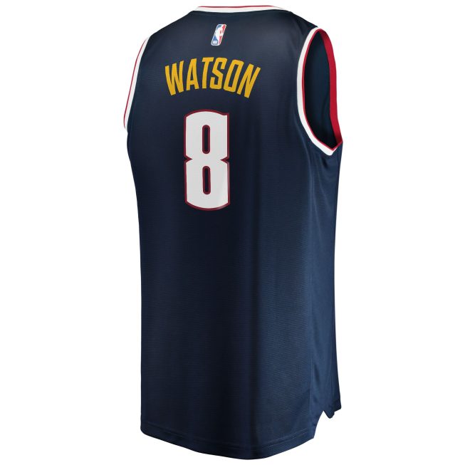 Peyton Watson Denver Nuggets Fanatics 2022 Draft First Round Pick Fast Break Replica Player Jersey - Icon Edition - Navy - Image 3