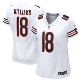 Caleb Williams 18 Chicago Bears 2024 Draft Game Player Jersey - White