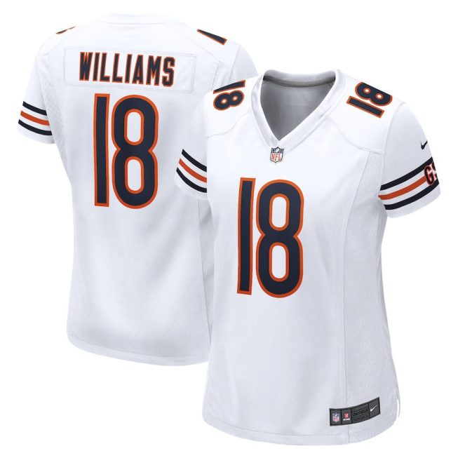 Caleb Williams 18 Chicago Bears 2024 Draft Game Player Jersey - White