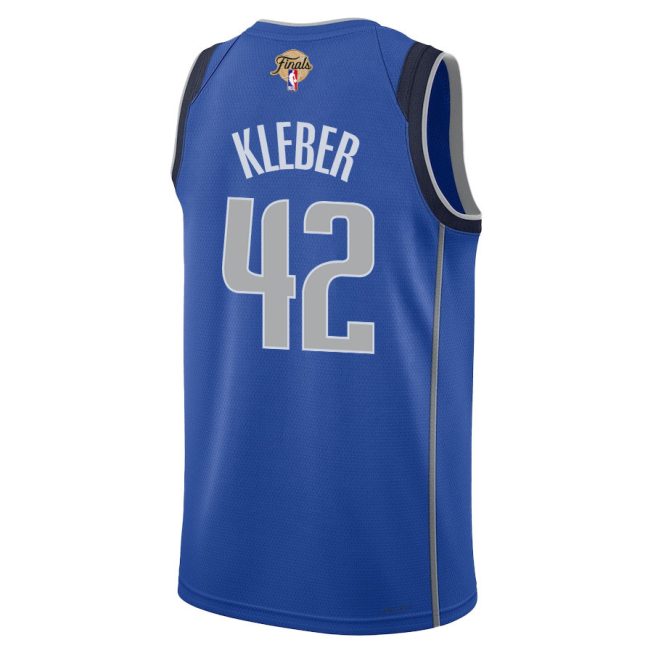 Maxi Kleber 42 Dallas Mavericks 2024 FINALS PATCH Swingman Jersey - Icon Edition - Blue - Image 3