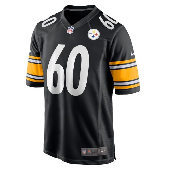 Dylan Cook 60 Pittsburgh Steelers Men Game Jersey - Black - Image 2