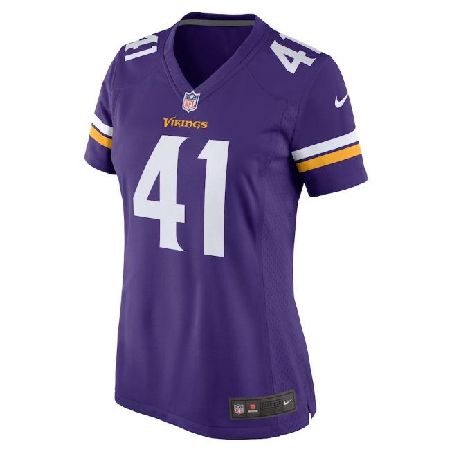 Austin Bryant 41 Minnesota Vikings Women Game Jersey - Purple - Image 2