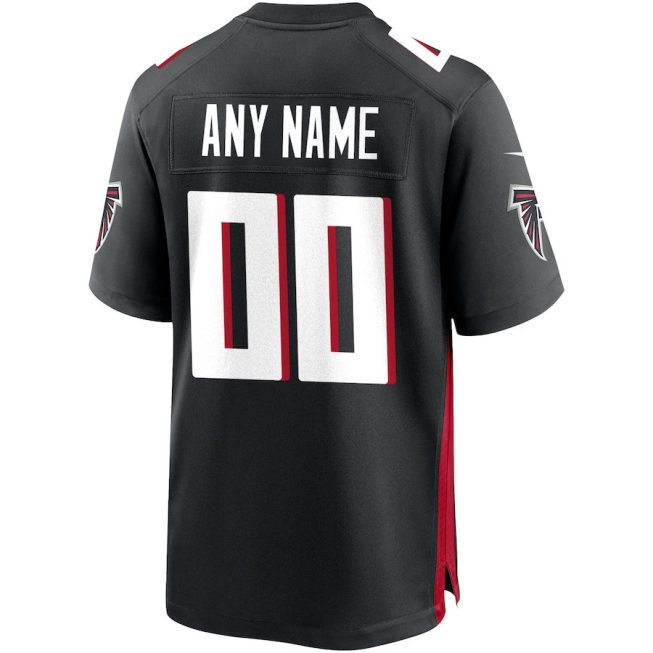 Atlanta Falcons Men Custom Game Jersey - Black - Image 3
