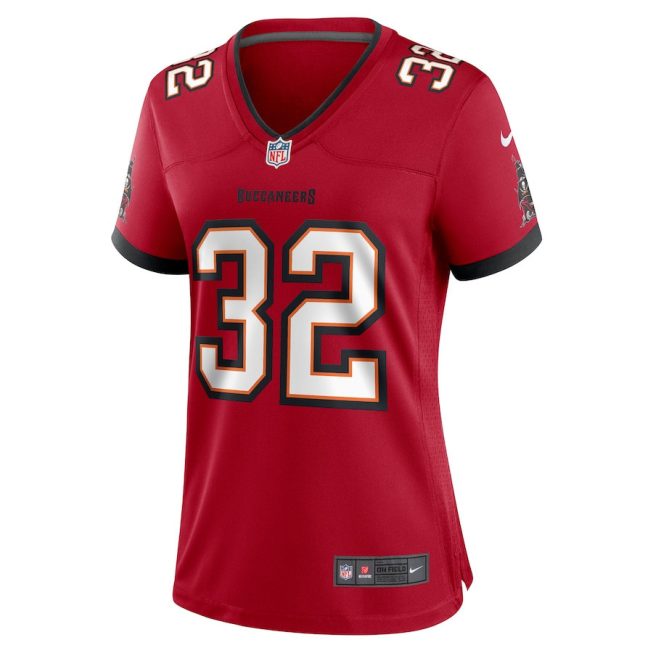 Josh Hayes 32 Tampa Bay Buccaneers Women Game Jersey - Red - Image 2
