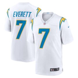 Gerald Everett 7 Los Angeles Chargers Men Game Jersey - White