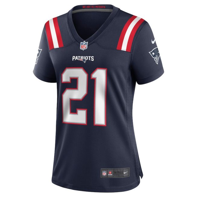 Adrian Phillips 21 New England Patriots Women Game Jersey - Navy - Image 2