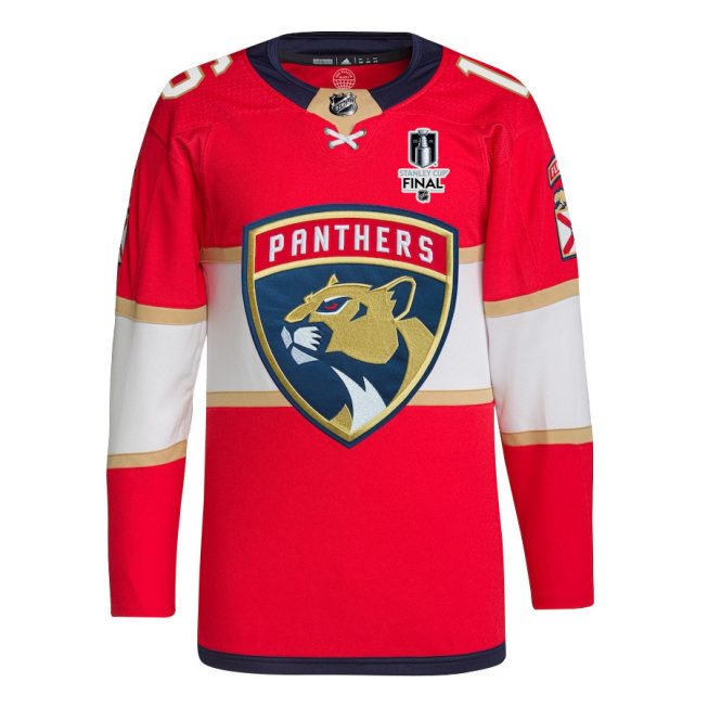 Aleksander Barkov 16 Florida Panthers 2024 STANLEY CUP Final Home Breakaway Jersey - Men, Red - Image 2