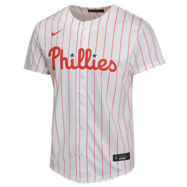 Trea Turner Philadelphia Phillies Youth Home Game Player Jersey - White - Image 2