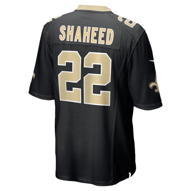 Rashid Shaheed 22 New Orleans Saints Men Team Game Jersey - Black - Image 3