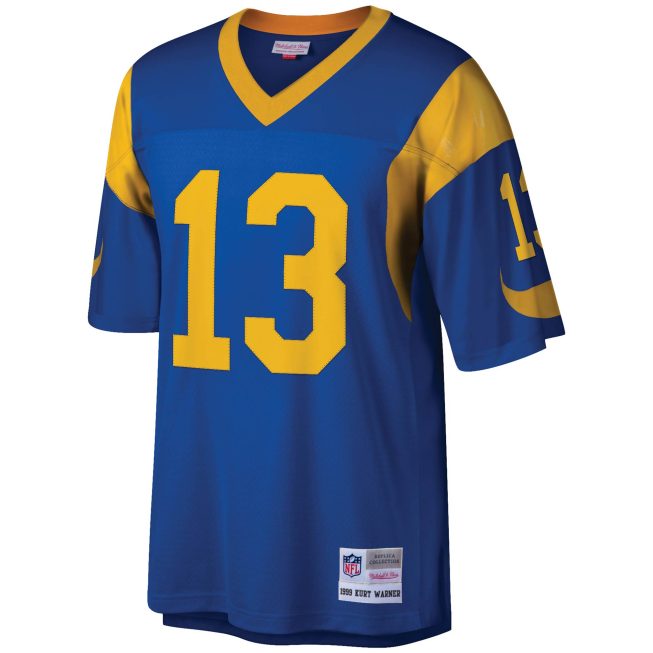 Kurt Warner Los Angeles Rams Mitchell & Ness Legacy Replica Jersey - Royal - Image 2