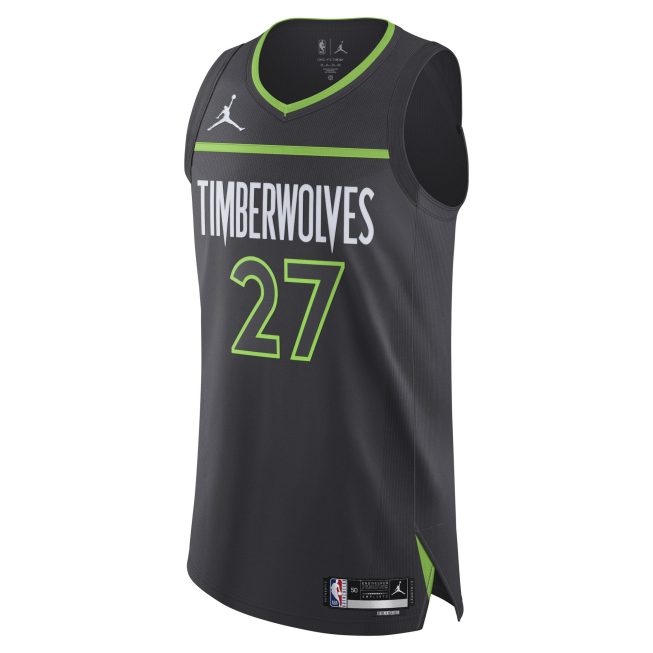 Rudy Gobert Minnesota Timberwolves Jordan Brand Authentic Player Jersey - Statement Edition - Anthracite - Image 2