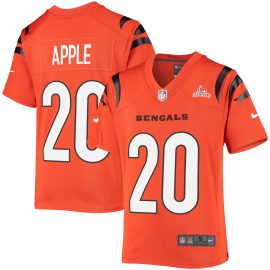 Super Bowl LVI Champions Cincinnati Bengals Eli Apple 20 Orange Youth's Jersey Jersey