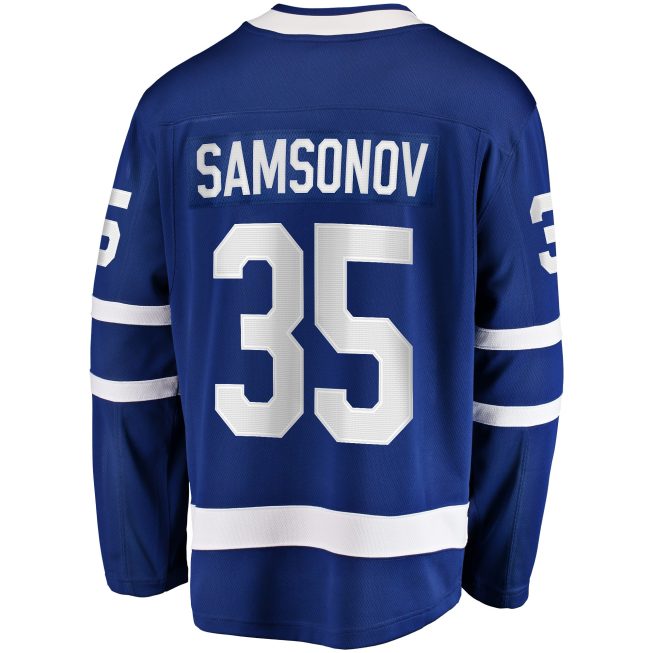 Ilya Samsonov Toronto Maple Leafs Fanatics Home Breakaway Player Jersey - Blue - Image 3