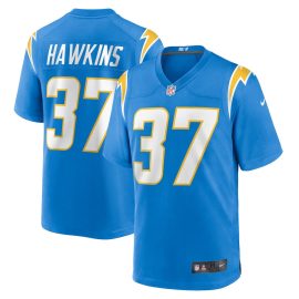 Jaylinn Hawkins 37 Los Angeles Chargers Men Game Jersey - Powder Blue