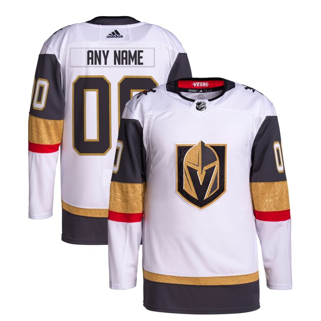 Vegas Golden Knights Away Primegreen Authentic Custom Jersey - White