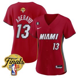 Bam Adebayo 13 Miami Heat 2023 Finals Baseball Women Jersey - Statement