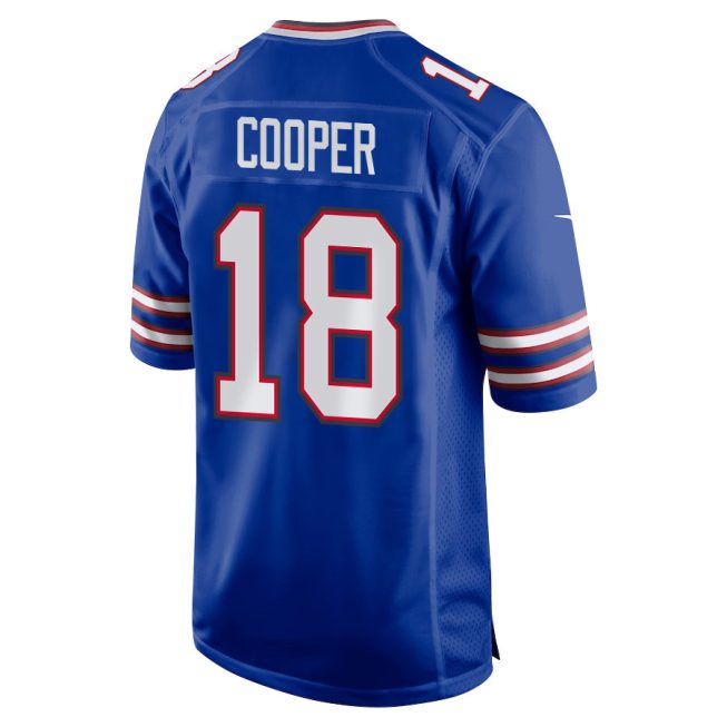 Amari Cooper 18 Buffalo Bills Super Bowl LIX New Orleans Patch Game Men Jersey - Royal - Image 2