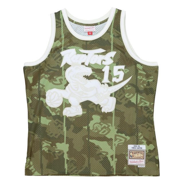 Vince Carter Toronto Raptors Mitchell & Ness Hardwood Classics 1998/99 Ghost Green Swingman Jersey - Camo - Image 2